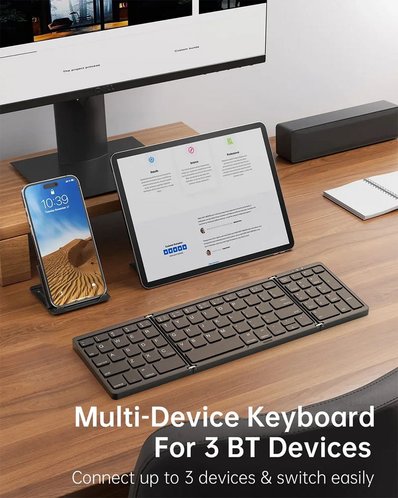 Compact Pro Folding Bluetooth Keyboard!