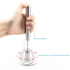 Push Pump Whisk Milk Frother