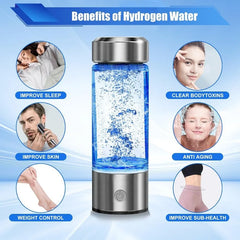 Rechargeable Portable Hydrogen Rich Water Generator