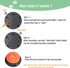 Paw Talk Voice Recording Button